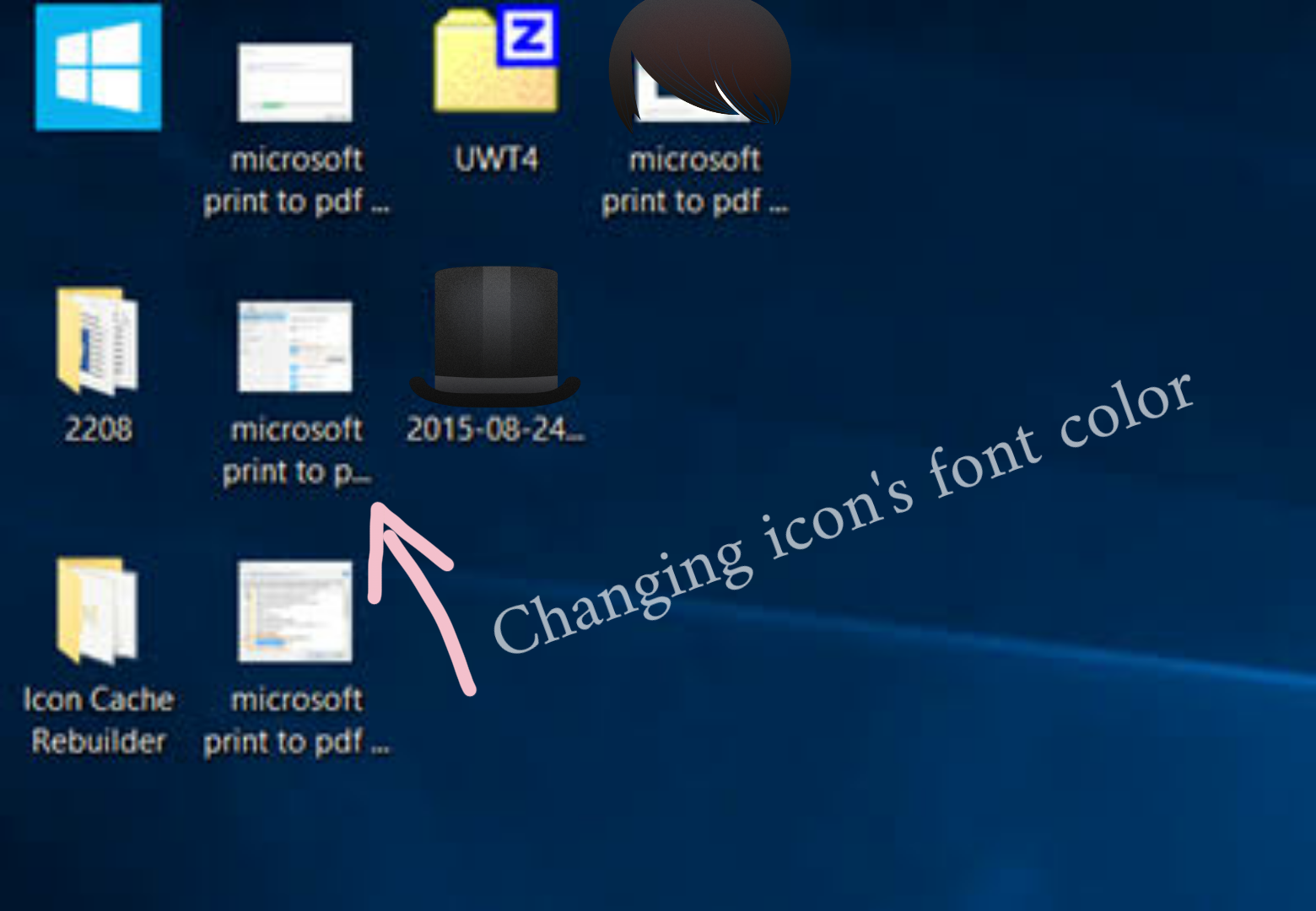Change title bar text color windows 10